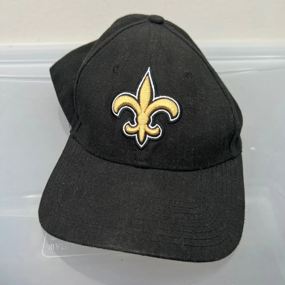 New Era New Orleans Saints Hat Mens Black Strap‎ Baseball Cap NFL Football Logo